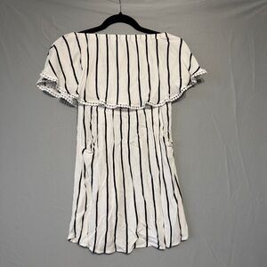 Tropik Womens Striped Strapless Mini Dress Small Resortwear Tropical Vacation